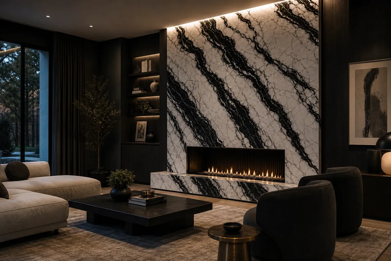 Panda White Fireplace Surround