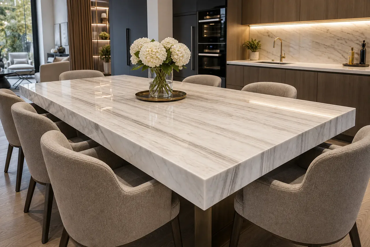 White Macubas Dining Table